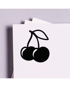 Bonusstempel aus Holz mit Motiv Kirschen   