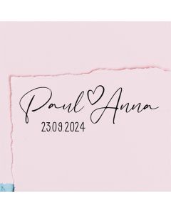 Motivstempel Namen mit Herz  