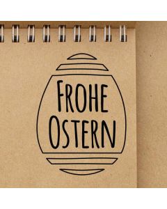 Osterstempel 06 Holz Motiv Osterei Frohe Ostern  