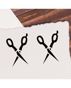 Bonusstempel aus Holz mit Motiv Schere  