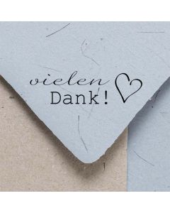 Holzstempel mit Abdruck: Vielen Dank!  