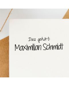 Holz Schulstempel Das gehört ... – Motiv individuell gestaltbar  