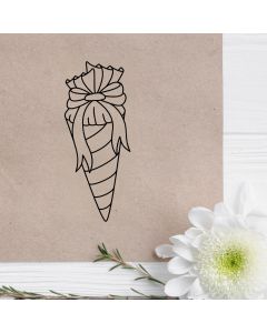 Holz Motivstempel mit Schultüte  