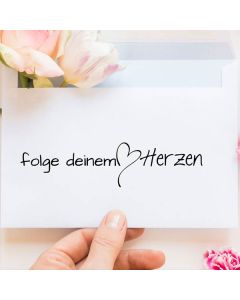 Holzstempel folge deinem Herzen  