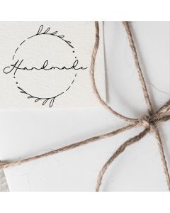 Runder Holz-Motivstempel Handmade   