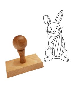 Ausmalstempel Osterhase mit Ei 45 x 90 mm  