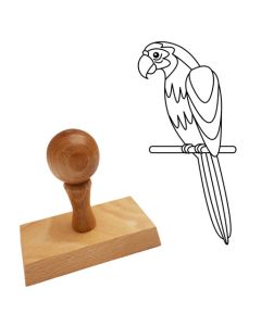 Ausmalstempel Papagei 85 x 65 mm  