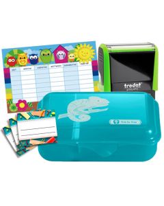 Schulbox Cameleon mit Trodat Printy 4912  BLAU