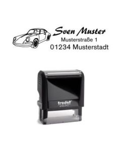 Trodat Printy individueller Schulstempel Nr. 10 Oldtimer SCHWARZ BLAU