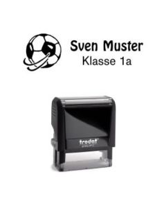 Trodat Printy individueller Schulstempel Nr. 17 Fußball SCHWARZ BLAU