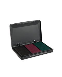 9051 Vintage Stempelkissen mit Farbkombi SCHWARZ/GRÜN/PURPUR   SCHWARZ/GRÜN/PU