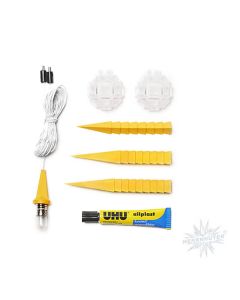 Herrnhuter Stern gelb ca. 13 cm Bastlerstern - LED  