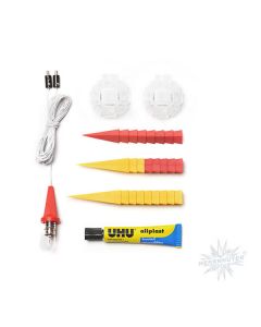 Herrnhuter Stern gelb-rot ca. 13 cm Bastlerstern - LED  