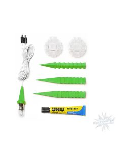 Herrnhuter Stern A1b grün ca. 13 cm Bastlerstern - LED  