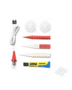 Herrnhuter Stern weiss-rot ca. 13 cm Bastlerstern - LED  