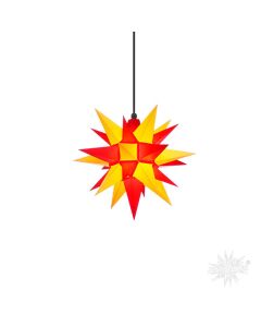 Herrnhuter Stern A4 gelb-rot ca. 40 cm  