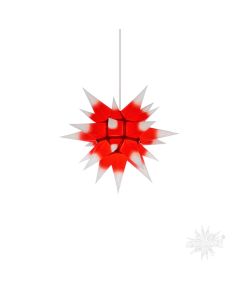 Herrnhuter Stern weiss mit rotem Kern ca. 40 cm  