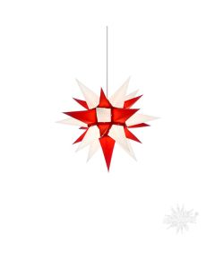 Herrnhuter Stern weiss-rot ca. 40 cm  