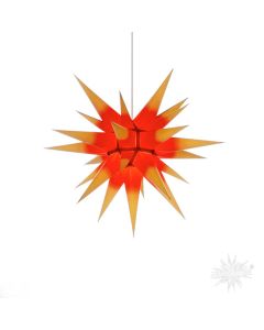 Herrnhuter Stern gelb mit rotem Kern ca. 60 cm  