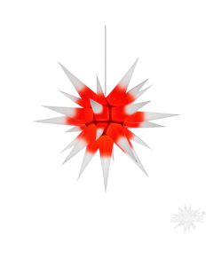 Herrnhuter Stern weiss mit rotem Kern ca. 60 cm  