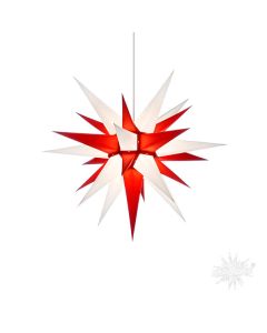 Herrnhuter Stern weiss-rot ca. 60 cm  