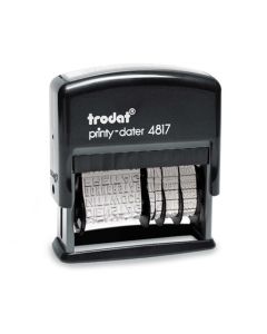 Trodat Printy 4817/B Dater mit Wortband Montag-Sonntag 49 x 3,8 mm  BLAU