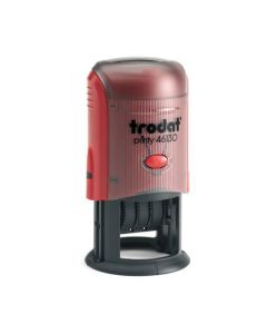 Trodat Printy 46130 Datumstempel mit Text rund Durchm. 30 mm ROT BLAU