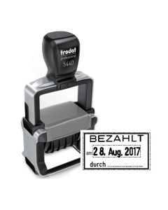 Trodat Datumstempel Professional C11 Bezahlt - durch  BLAU