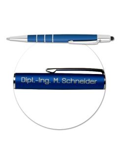 WEDO Touchpen Newbie 2-in-1 Kugelschreiber mit Gravur BLAU 