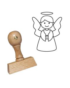 Weihnachtsstempel 03 Holz Motiv Engel   