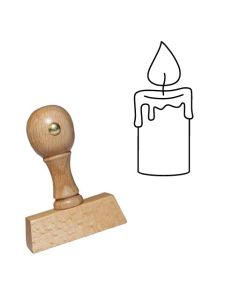 Weihnachtsstempel 10 Holz  Motiv Kerze  