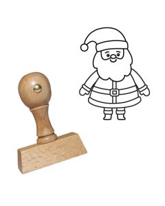 Weihnachtsstempel 27 Holz Motiv Kleiner Weihnachtsmann  