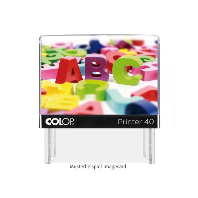 Colop Printer Stempel mit Schulmotiv SCHWARZ BLAU