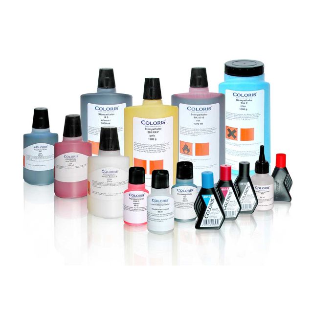 COLORIS 1013  50 ml Stempelfarbe für Papier, Pappe für Kinderstempel  BLAU