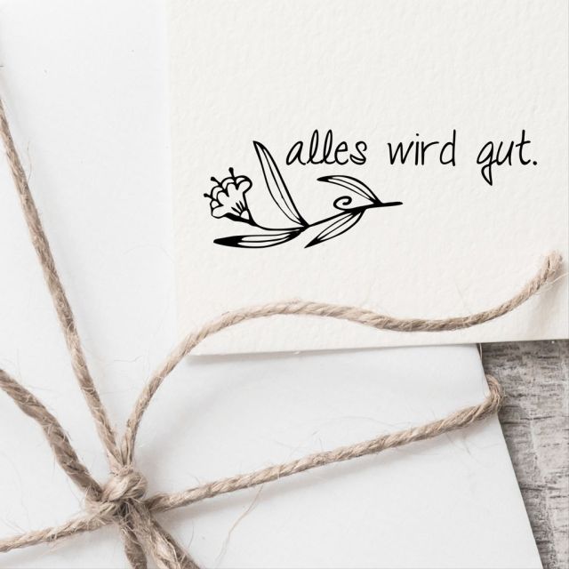 Holzstempel mit Abdruck: alles wird gut  