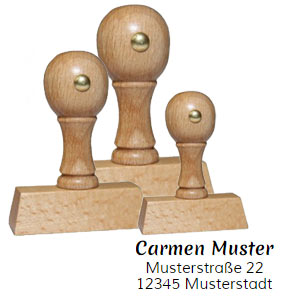günstige Adressstempel Holz